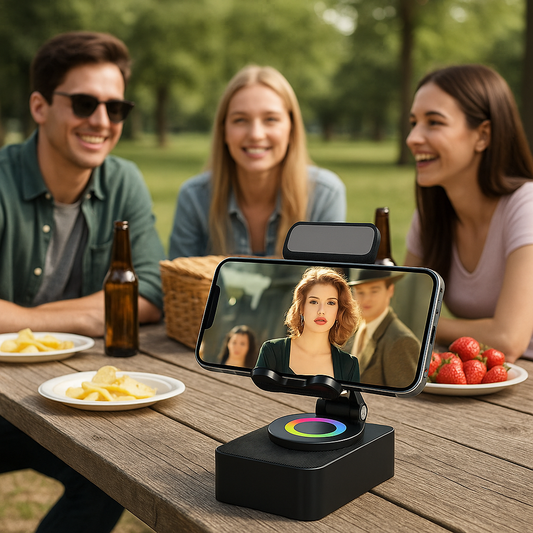 סטנד לטלפון עם רמקול עוצמתי