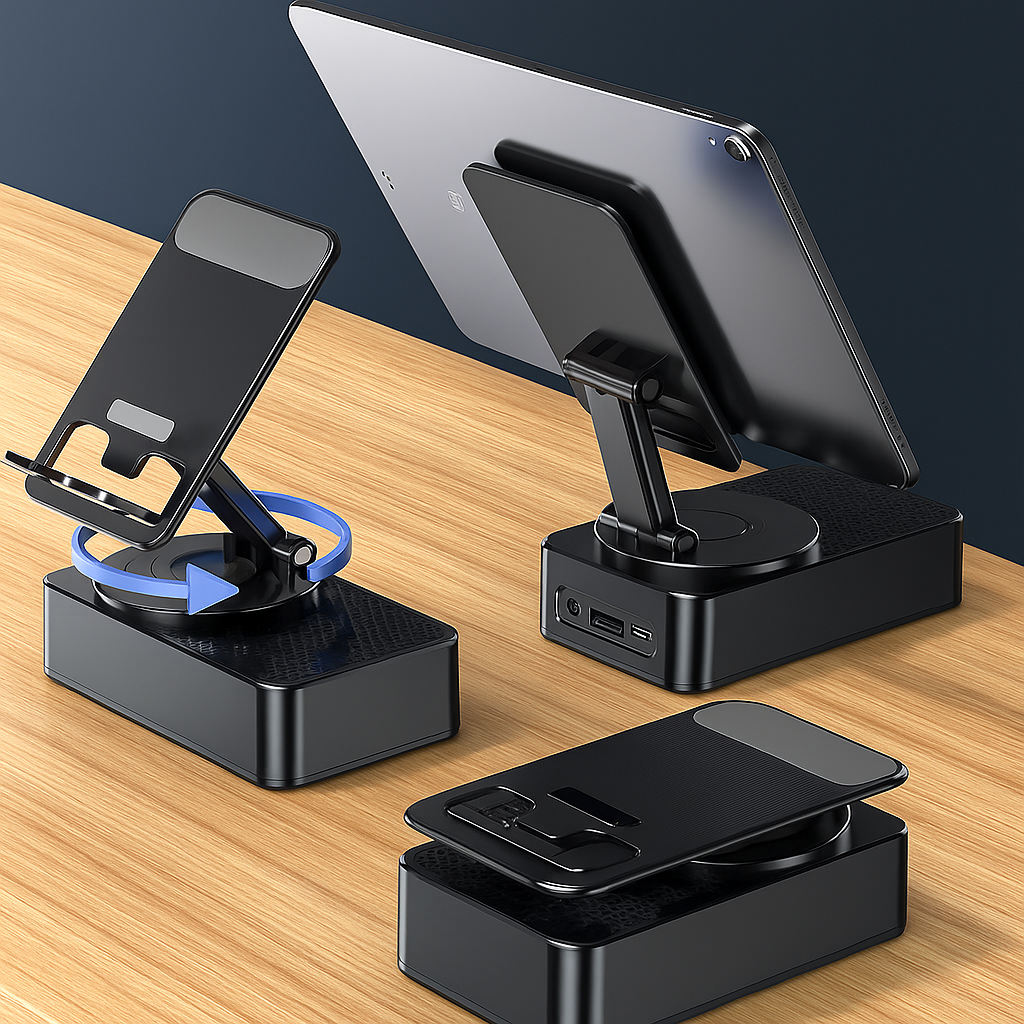 ™PowerUp Sound סטנד רמקול עוצמתי 3 ב- 1