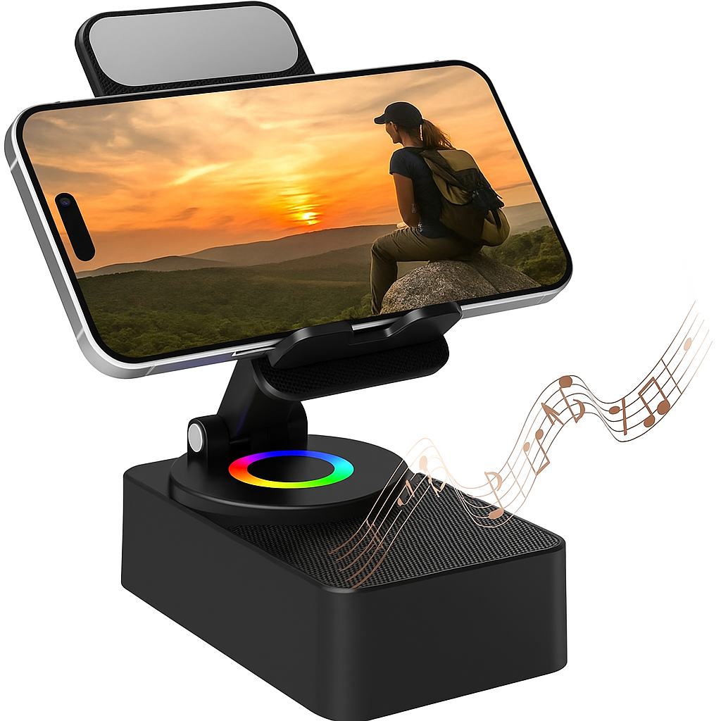 ™PowerUp Sound סטנד רמקול עוצמתי 3 ב- 1