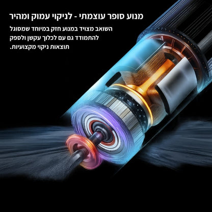 שואב אבק ידני עוצמתי לרכב ולבית
