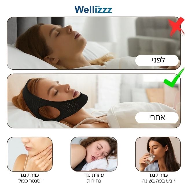 רצועת סנטר מפסיקה נחירות