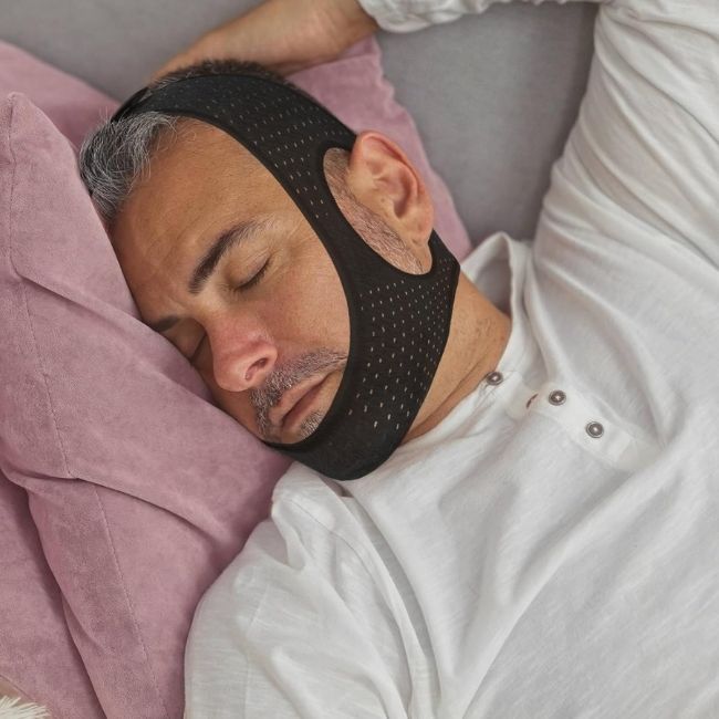 רצועת סנטר מפסיקה נחירות