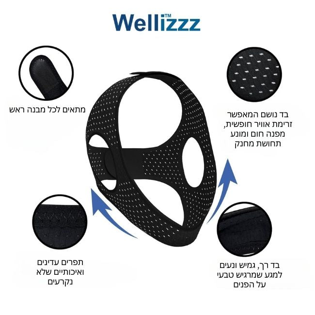 רצועת סנטר מפסיקה נחירות